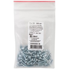 Винт с полуцилиндрич. головкой с полной резьбой оцинков. DIN 7985 3х12 100 шт Фасовка (27693-0)