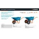 GRINDA GP-22, ударопрочный пластиковый кузов, 110 л, 220 кг, двухколесная, пневматические колеса, тачка садовая PROLine (422406)