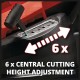 Газонокосилка электрическая Einhell GC-EM 1800/43,1800Вт,43см,20-65мм,6ступеней,50л (3400090)