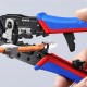 Пресс-клещи для штекеров RJ 45 3-в-1, кол-во гнёзд: 1, 8-пин 8P8C, резка и зачистка кабеля, 190 мм (KN-975113)