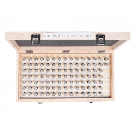 Набор гл. калибров 9,01-10,00 +/-0,001 шаг 0,01 100шт Микрон