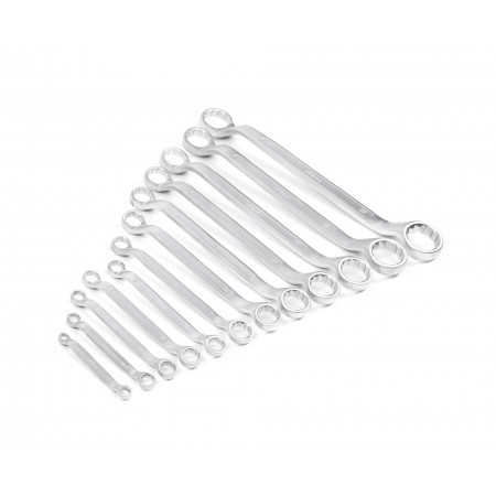 Набор ключей накидных двусторонних 12 шт. (6-32) хромированиеHORTZ