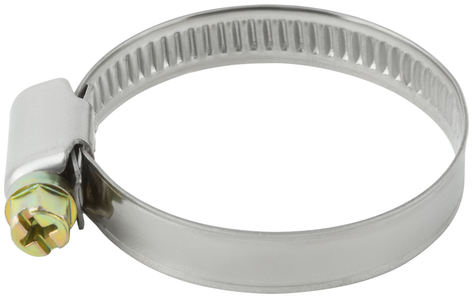 Хомут обжимной (нержавеющая сталь со сваркой) 26-44 мм (64282)