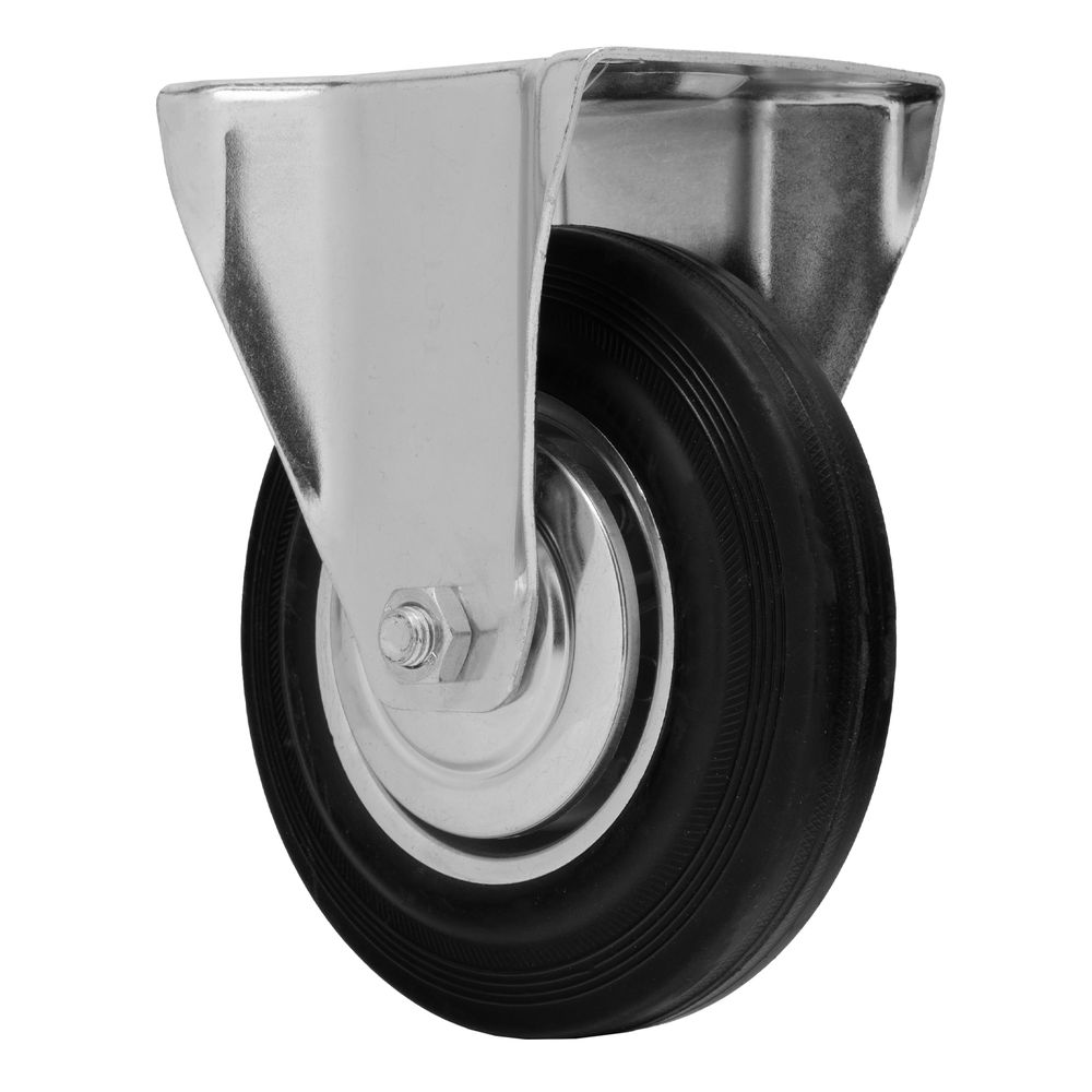 Колесо неповоротное D 160 мм, крепление платформенное Сибртех (68711)