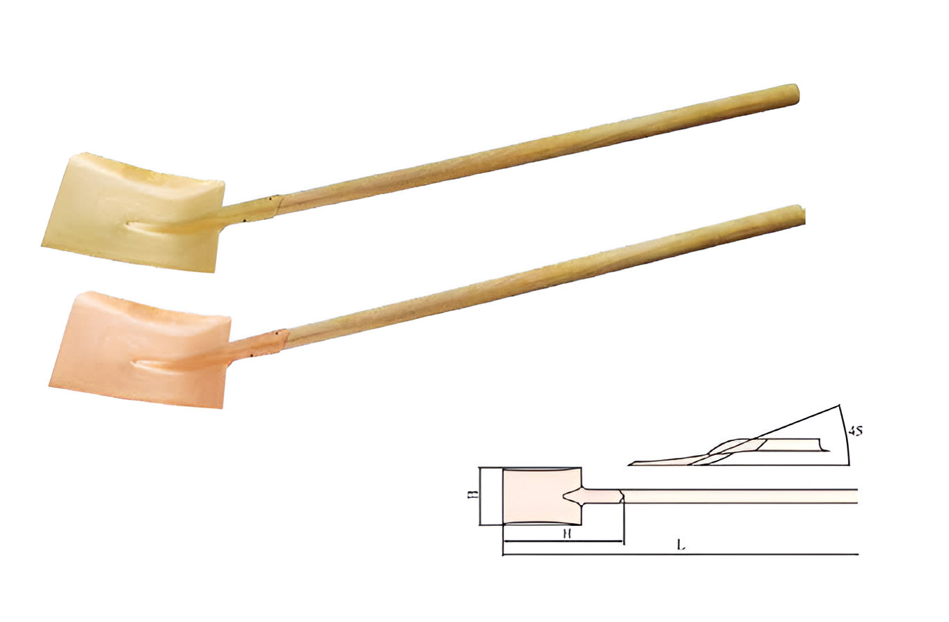 Лопата совковая с черенком, искробезопасный сплав AlCu 198A-1004, HORTZ