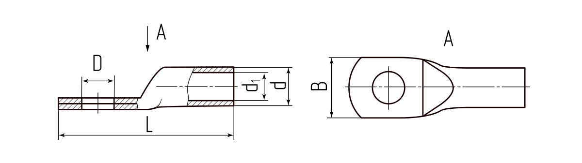 Наконечник кабельный ТМЛ(DIN) 240-12 (КВТ) (65247)