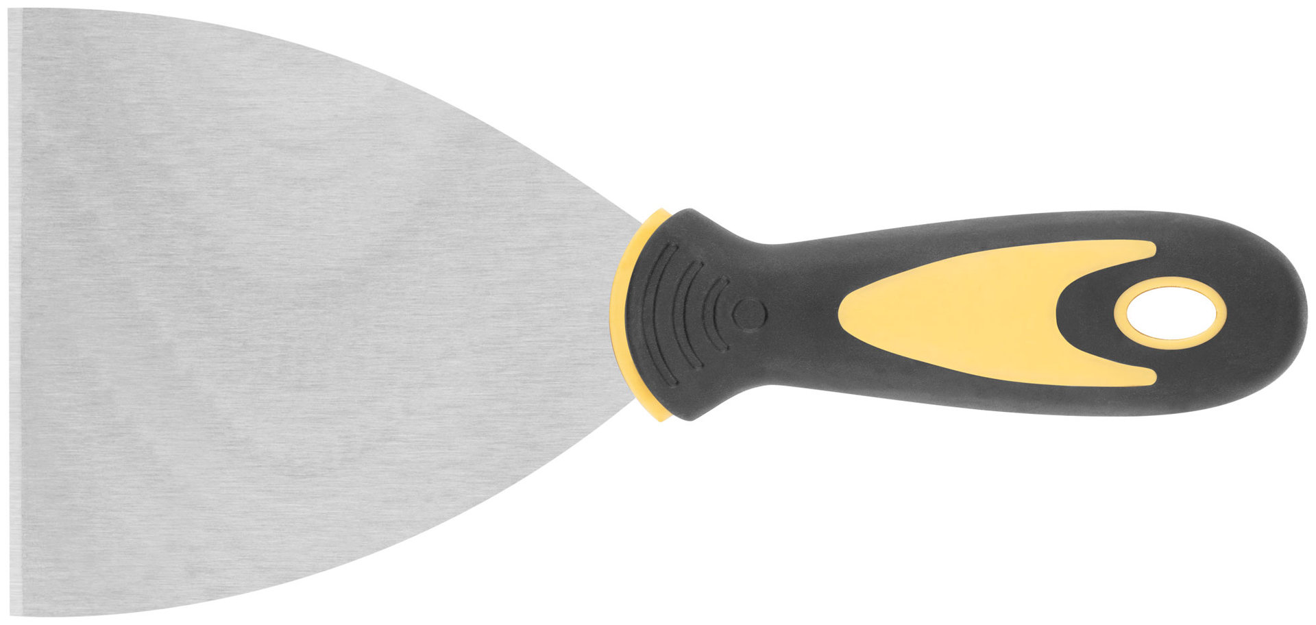 Шпатель, нерж.сталь, прорезиненная ручка 4 (100 мм) (06696)