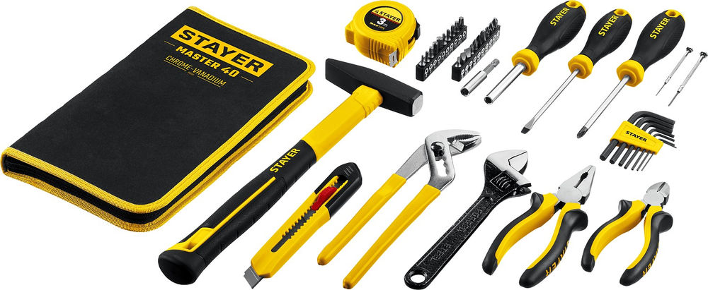 Набор инструмента универсальный для дома 40 предм. Master-40 STAYER 22052-H40