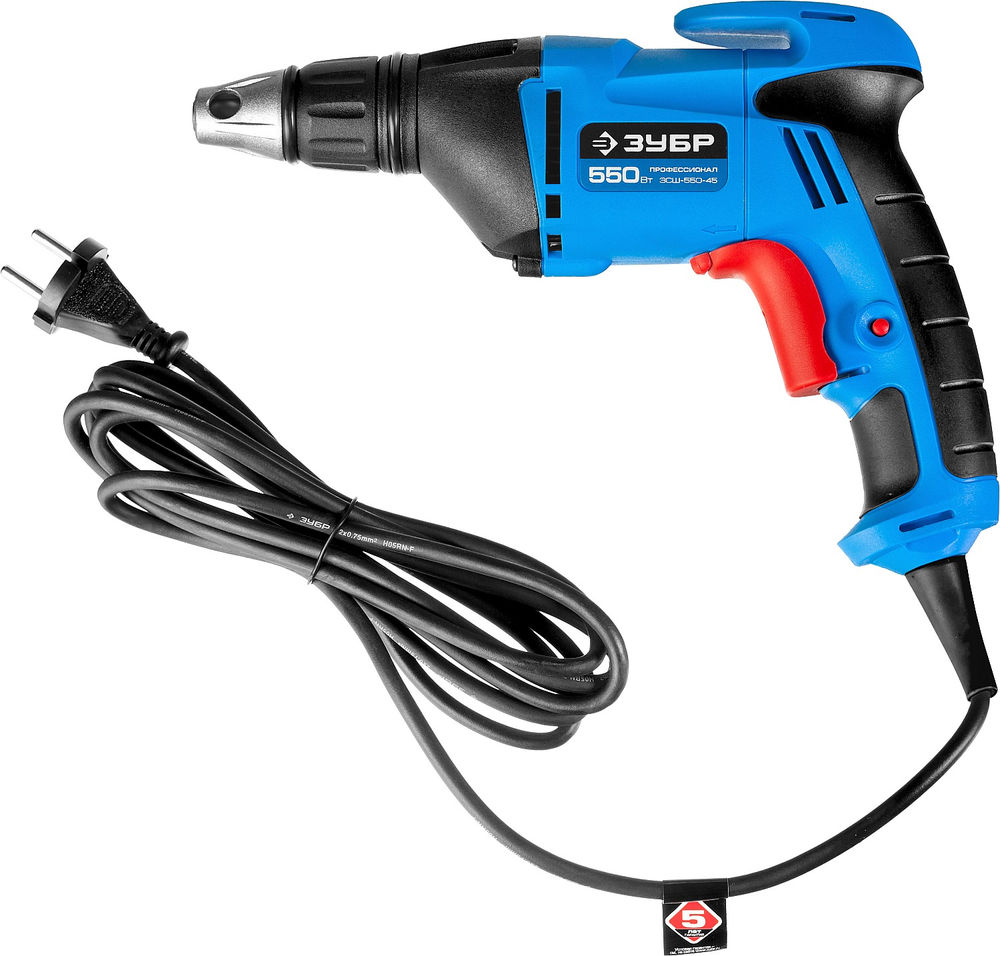 Шуруповерт сетевой 550 Вт, 10 Н·м ЗУБР УНИВЕРСАЛ ЗСШ-550-45