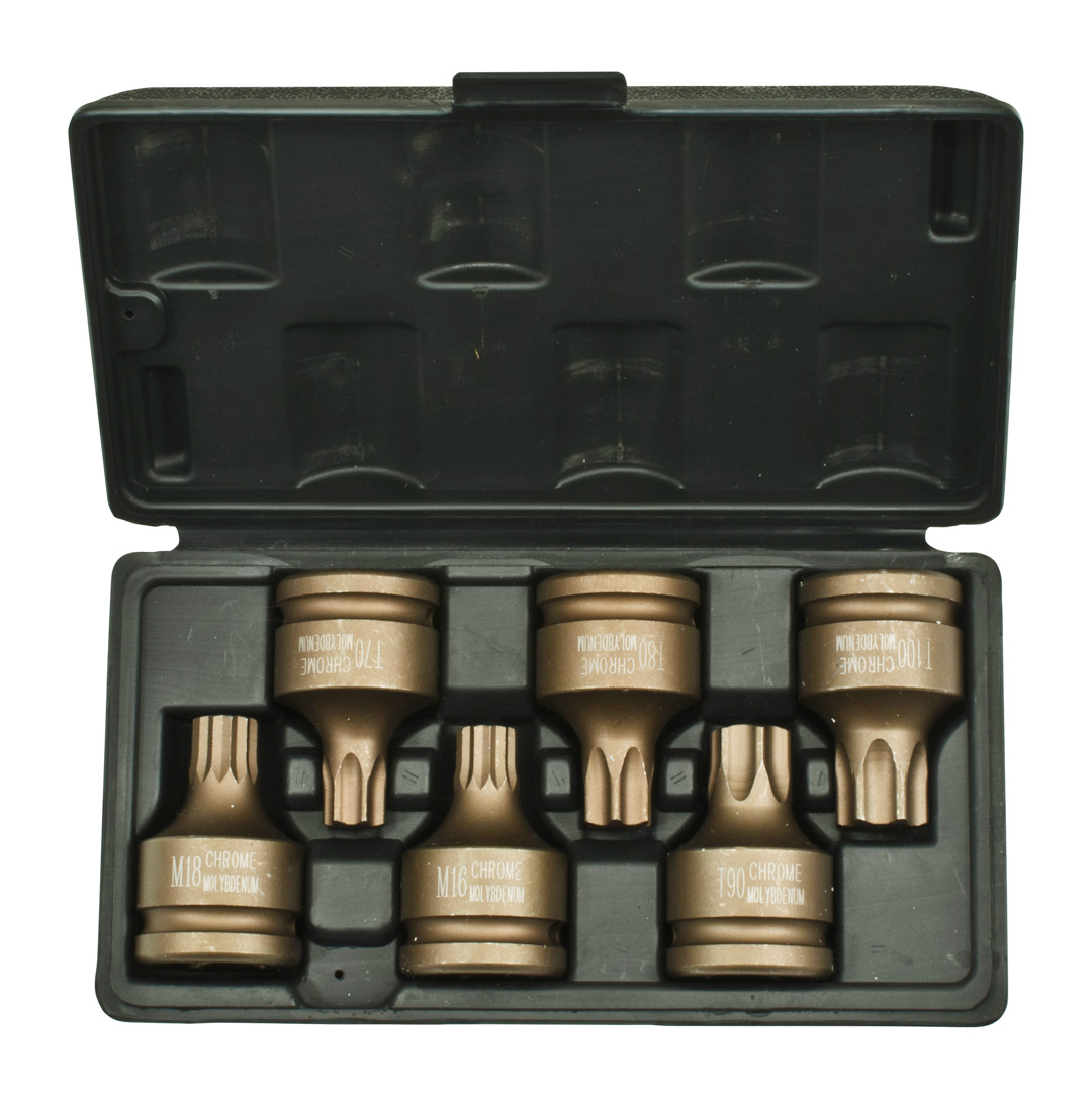 Licota ASA-80009 Набор ударных головок 3/4, T70-T100, M16, M18, 6пр.