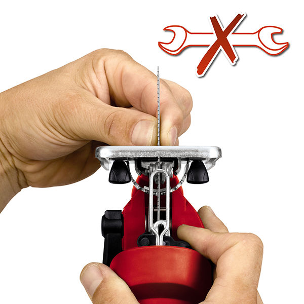 Лобзик Einhell TC-JS 85, 620Вт, 800-3000 ход/мин,Quick,маятник,пар.упор,защ.подошва (4321140)