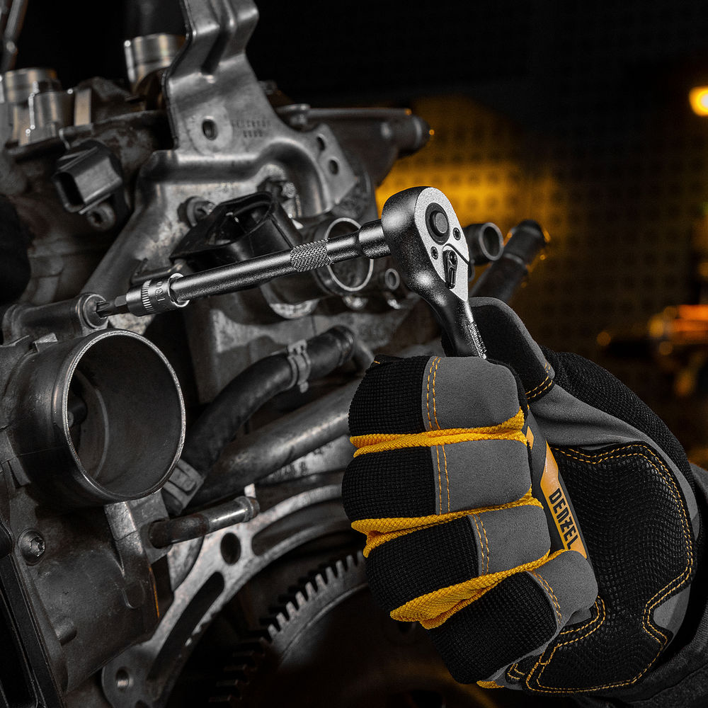 Набор инструментов, 1/2, 3/8, 1/4, CrV, S2, пластиковый кейс, 232 предмета Denzel