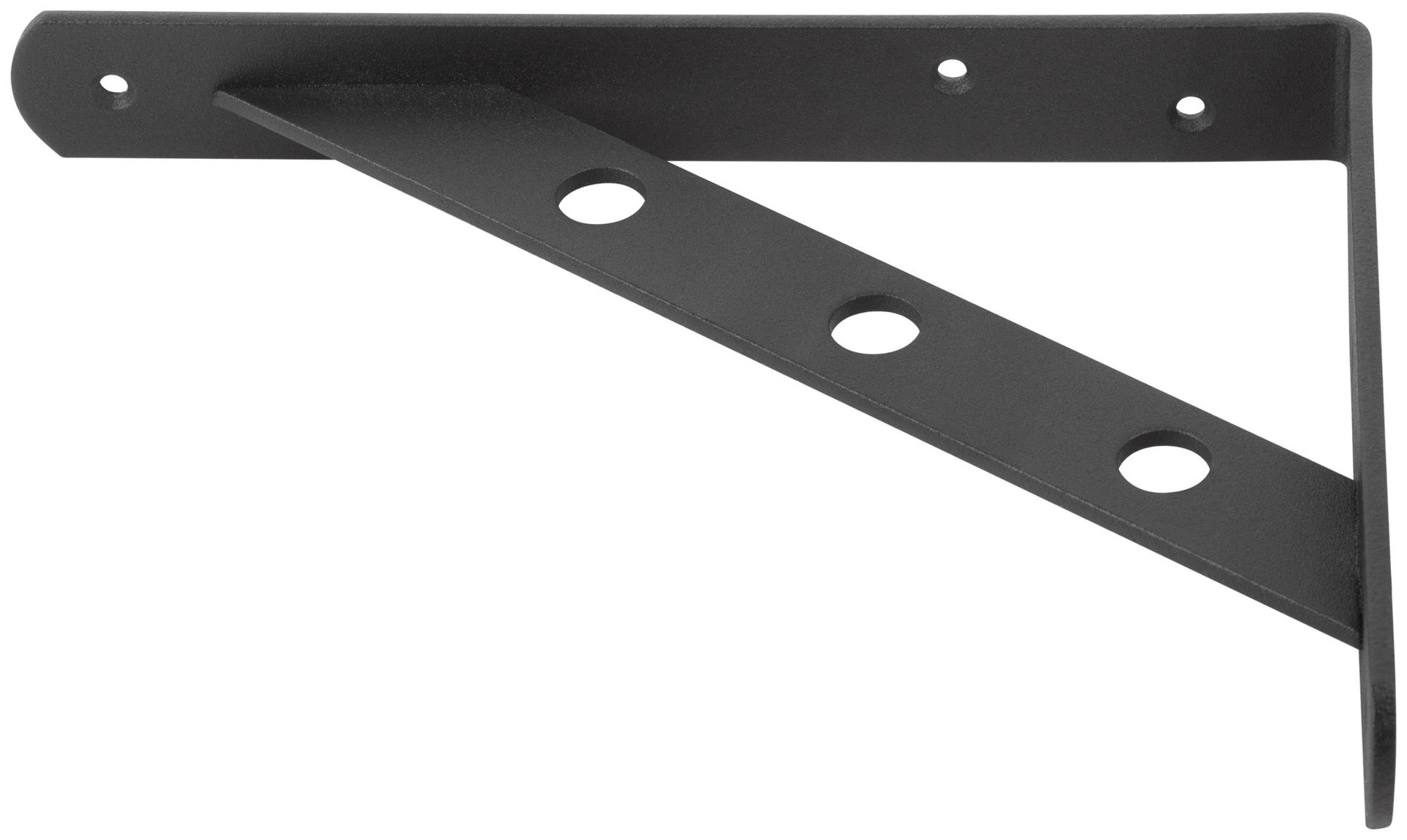 Уголок-кронштейн усиленный черный 200х150 мм (66104)