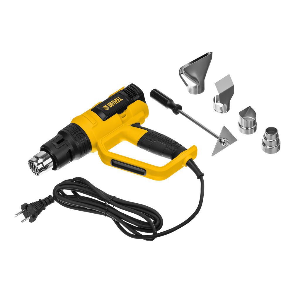 Фен технический HG-2000M, 2000 Вт, 3 режима Denzel (28005)