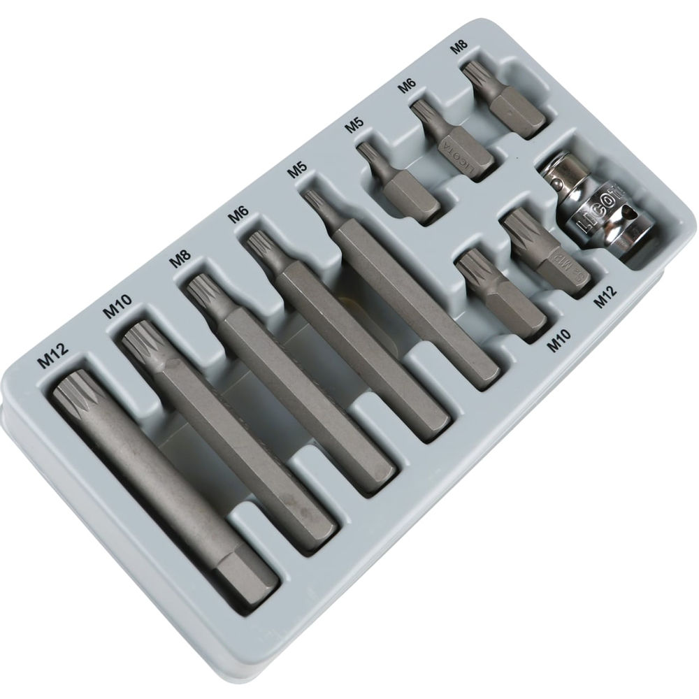 Набор бит Spline М5-М12 S2, 11 пр., Licota, ABS-80006