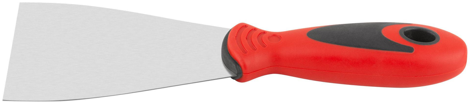 Шпатель, нерж.сталь, прорезиненная ручка 80 мм (06713)