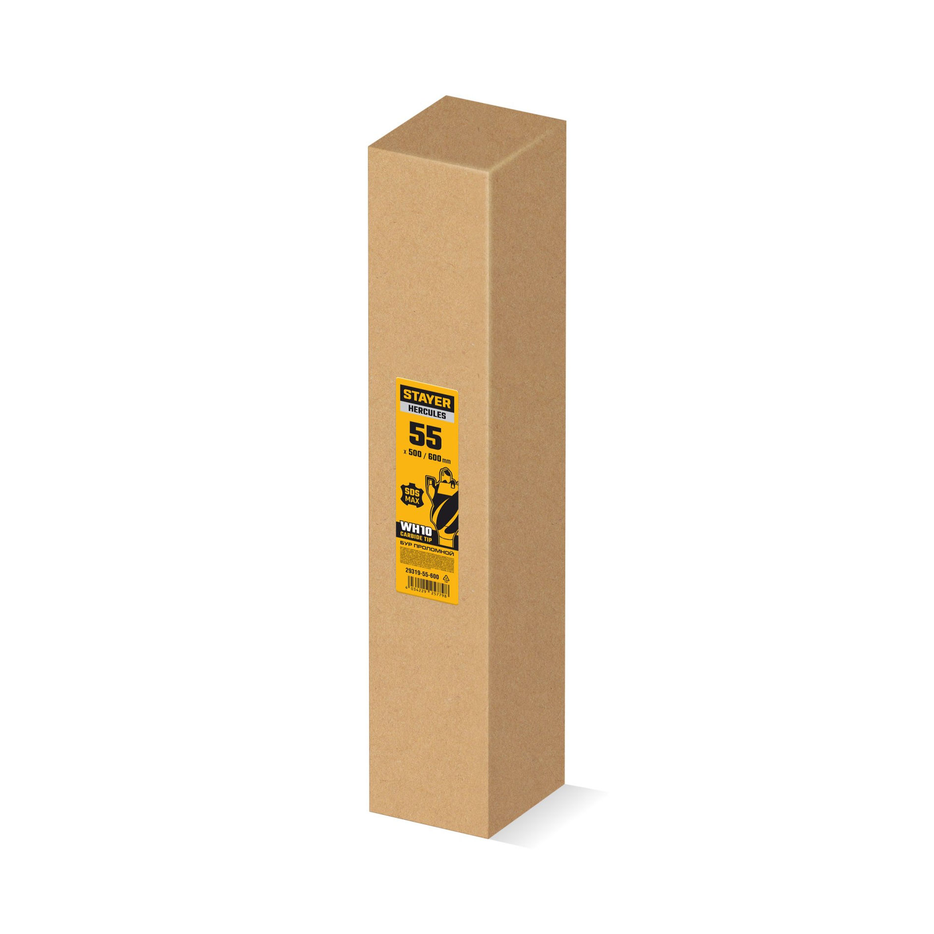 STAYER HERCULES-4Х d 55 х 500/600 мм, SDS-max проломной бур, PROFESSIONAL (29319-55-600)