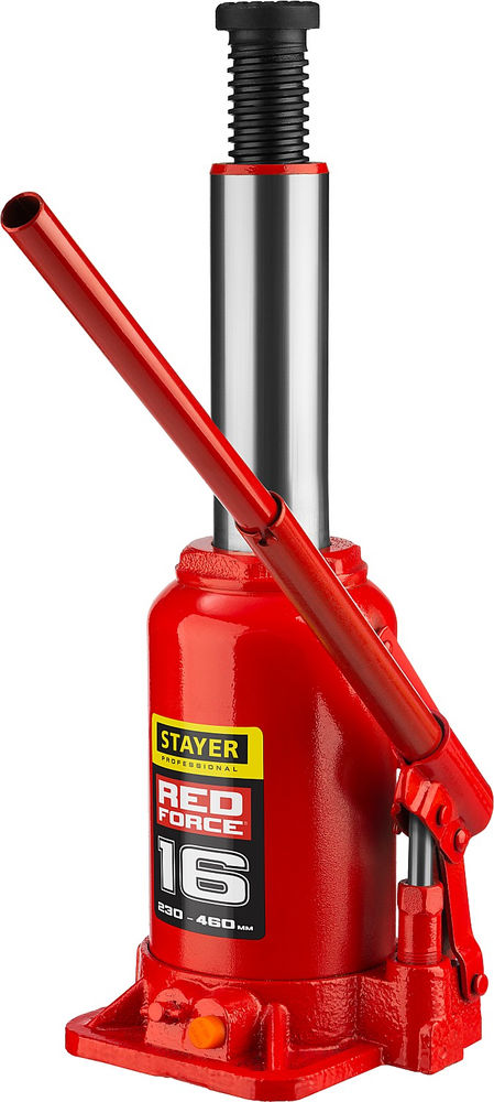 Домкрат бутылочный гидравлический 16 т, 230 - 460 мм RED FORCE Professional STAYER 43160-16