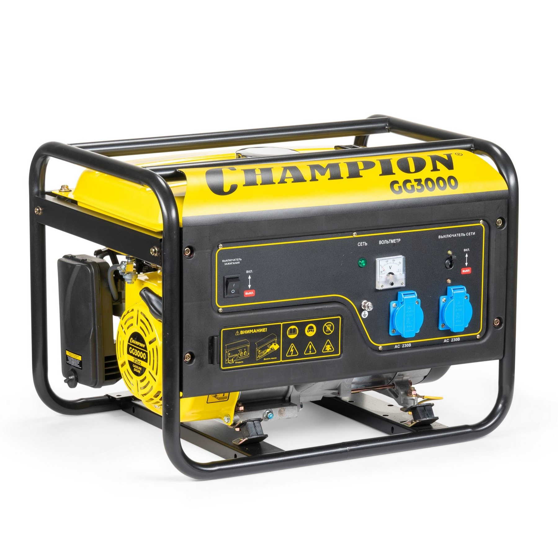 Генератор CHAMPION GG3000 (2,3/2,5кВт 6лс 15л 40кг) (GG3000)