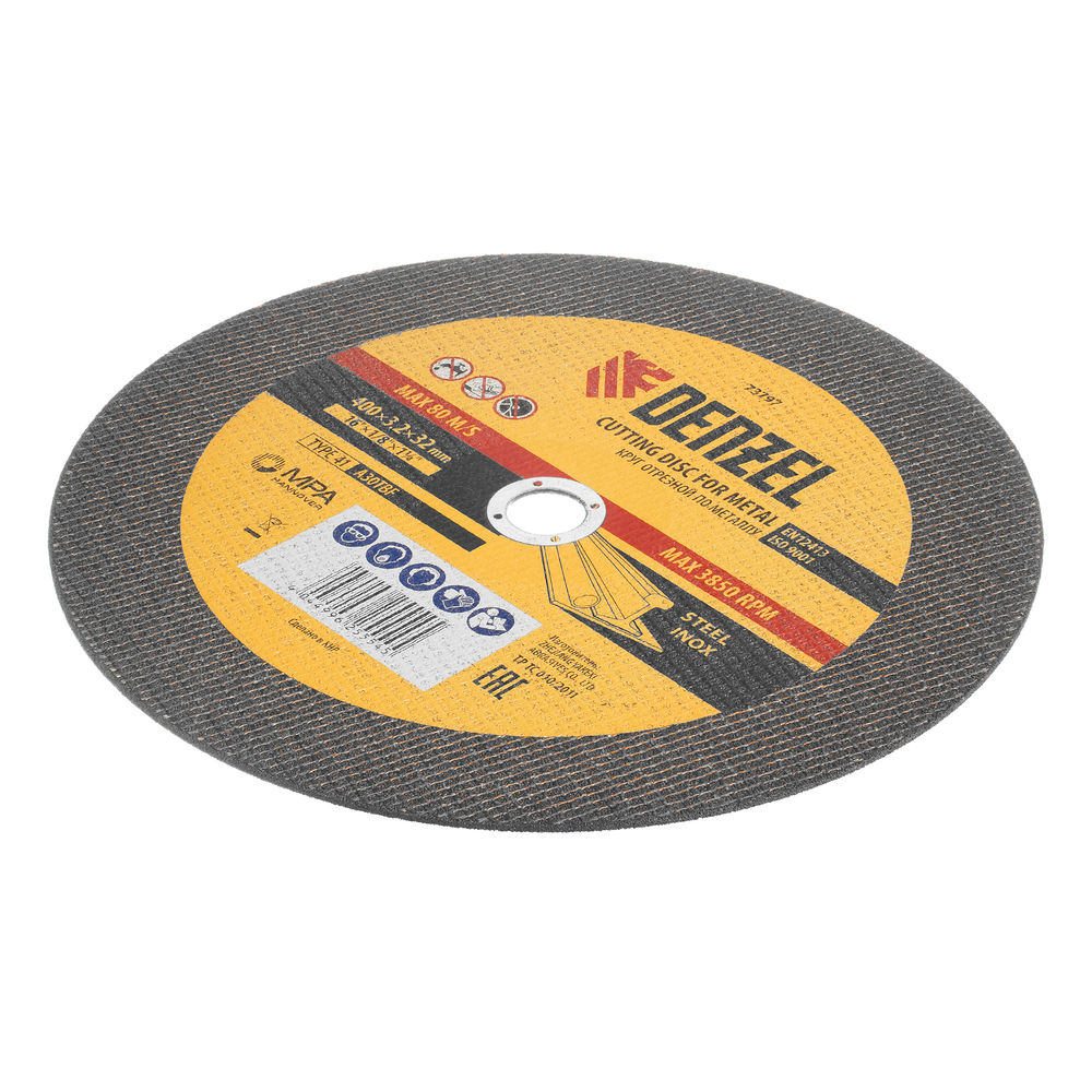 Круг отрезной по металлу, 400 х 3,2 х 32 мм, A30TBF// Denzel (73797)