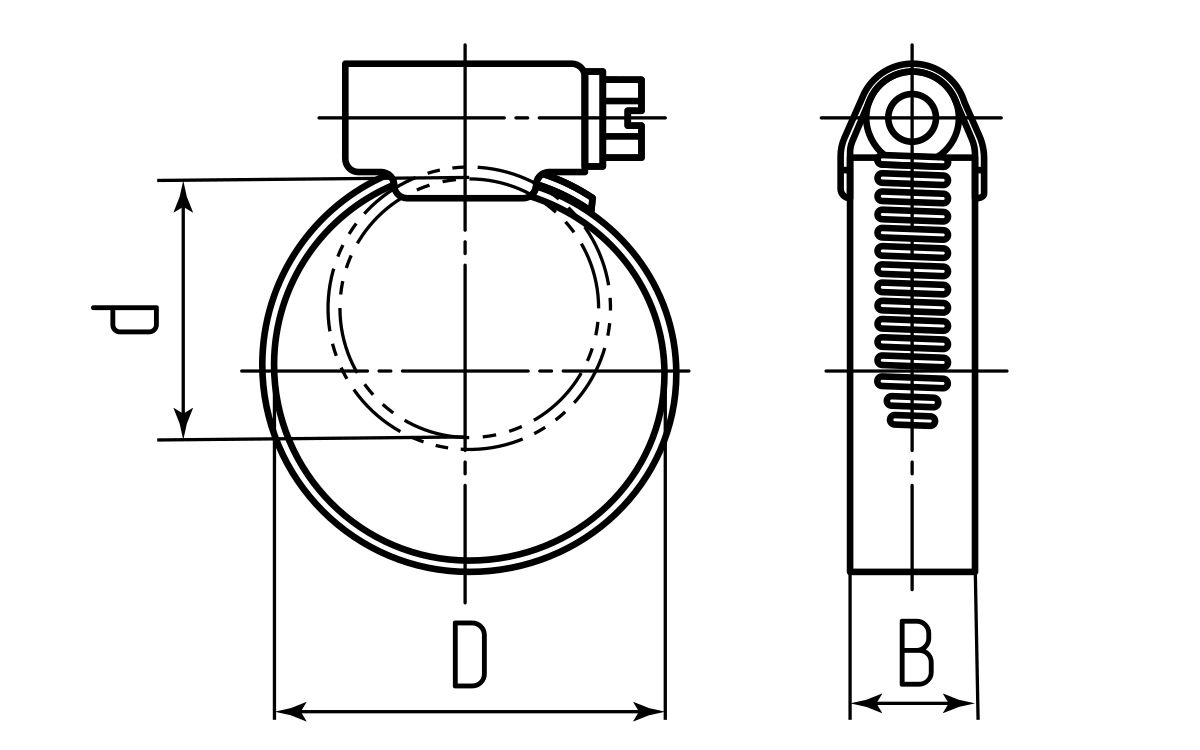 Хомут червячный PL-9 (60-80)/W2 (Fortisflex) (68968)