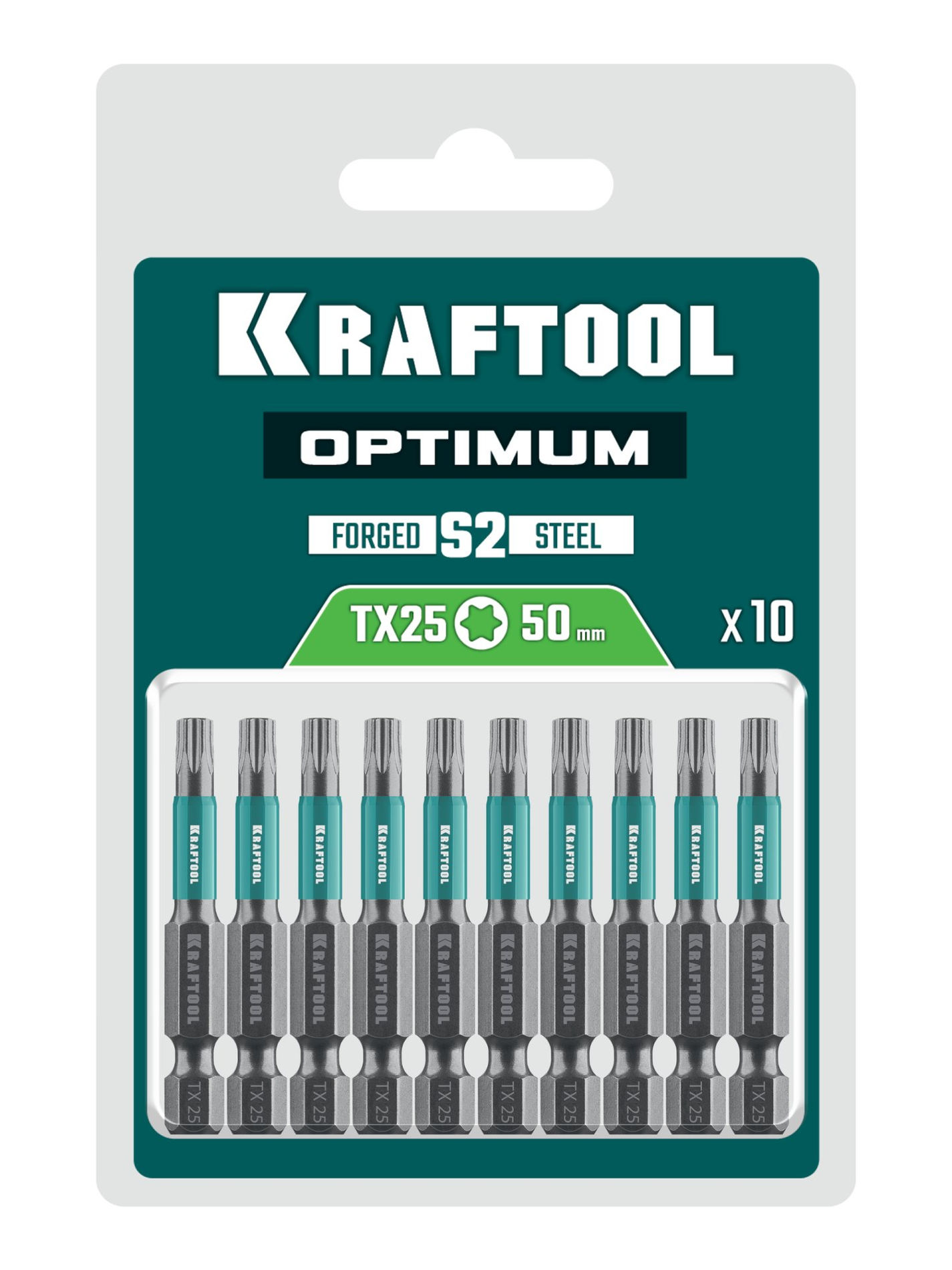 KRAFTOOL OPTIMUM TX 25, 50 мм, 10 шт, биты (26126-25-50-10)