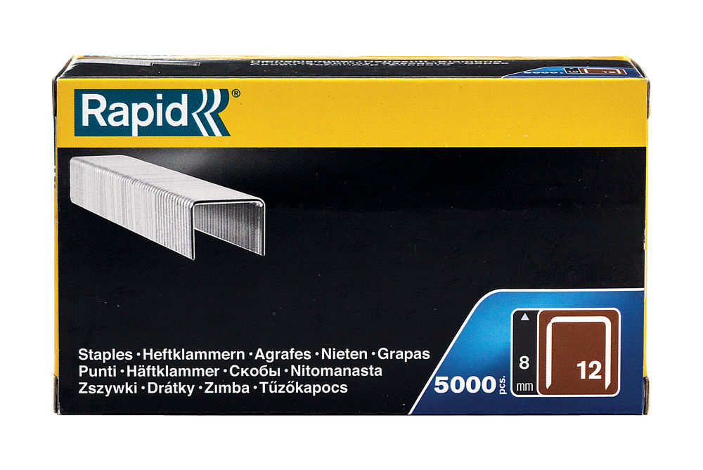 Скобы тонкие широкие тип 80, 8 мм, 5000 шт RAPID 40100518