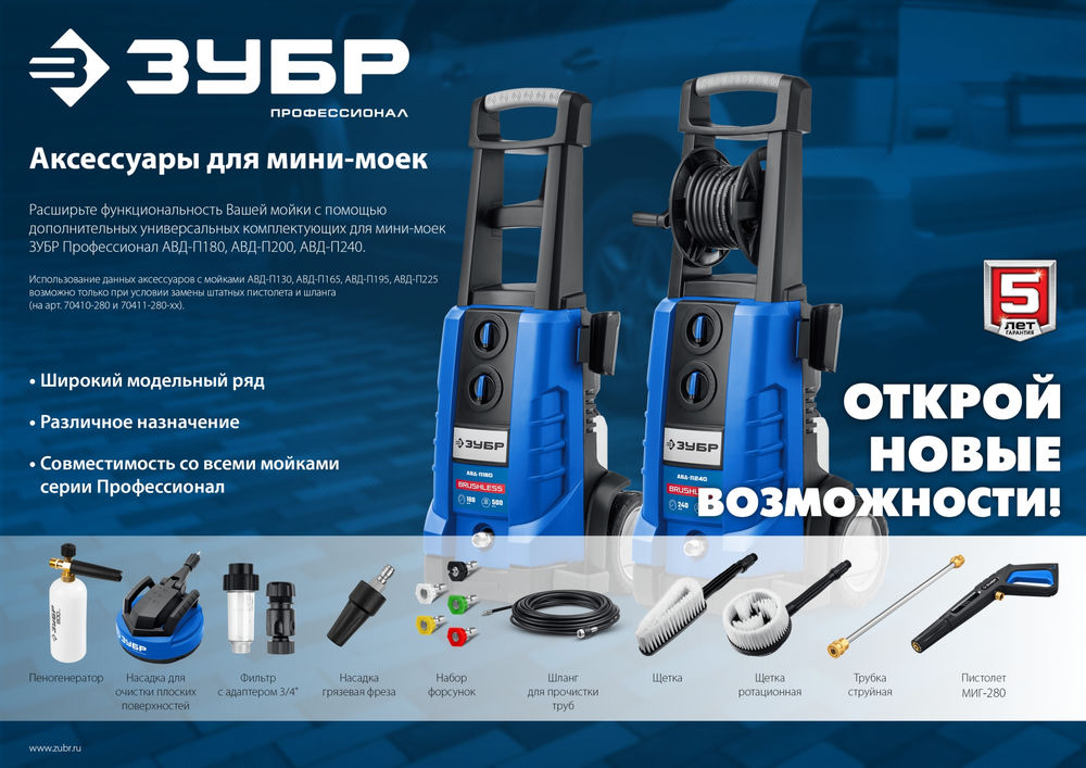 Насадка грязевая фреза для пистолета МИГ-280 ЗУБР 70404-280