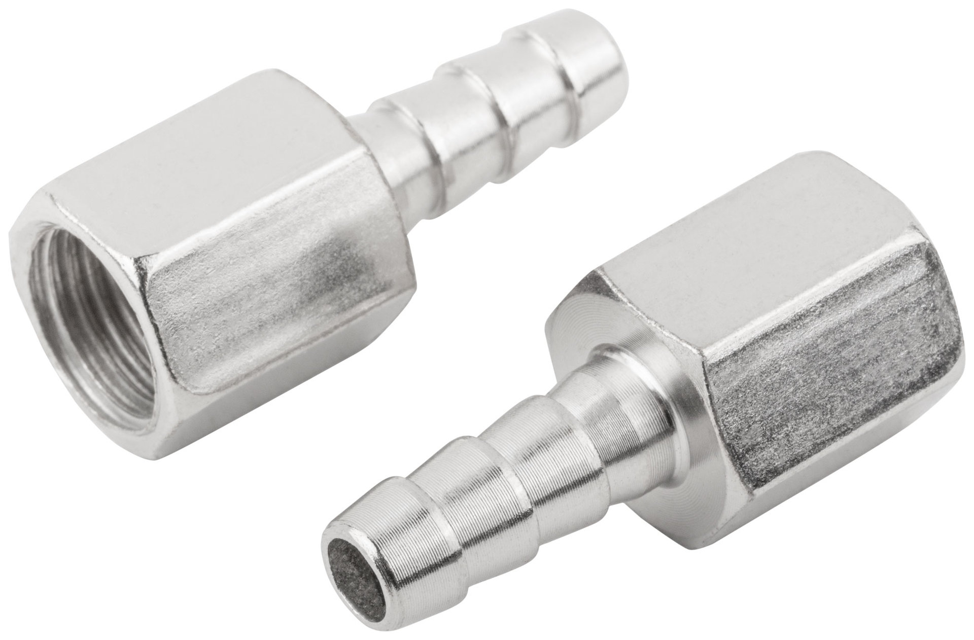 Адаптеры-соединители елочка 8 мм - внутренняя резьба 1/4, 2 шт. (81275)
