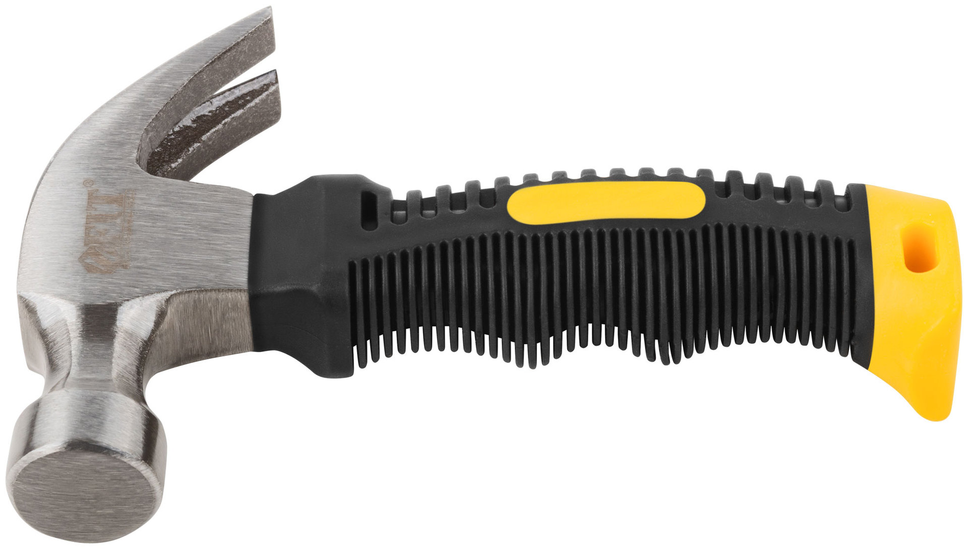 Молоток-гвоздодер укороченный, фиберглассовая обрезиненная ручка, 25 мм, 225 гр. (44770)