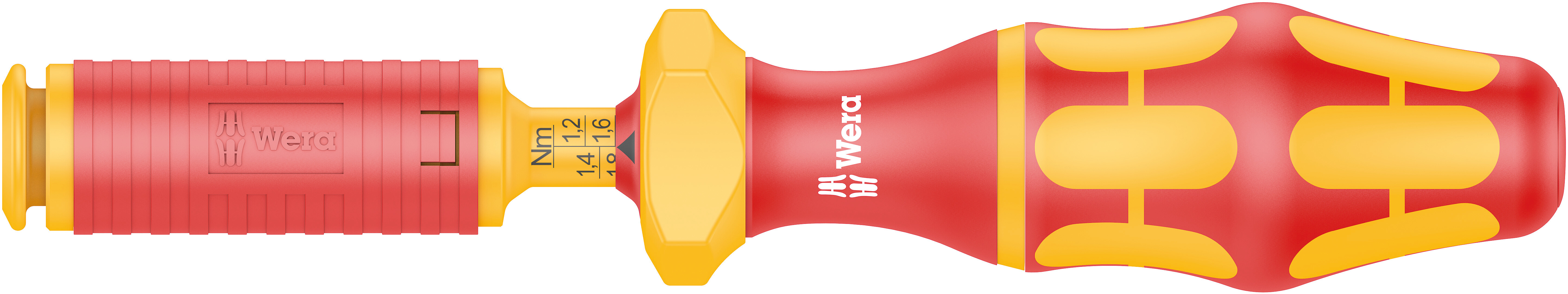 Отвёртка-битодержатель динамометрическая 0.3-1.2 Нм 9 мм шестигранник VDE Kraftform серия 7440 Wera WE-074752
