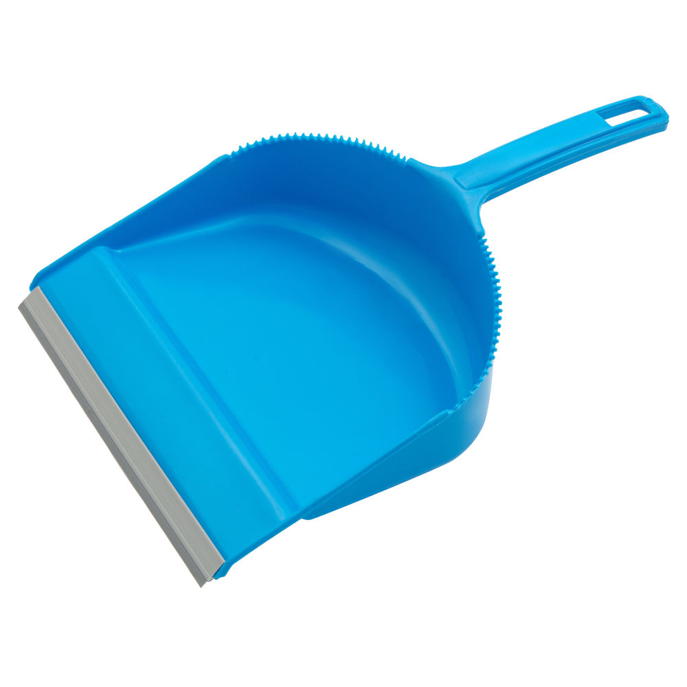 Набор: совок с кромкой 330 x 225 мм и щетка-сметка 285 мм, голубой, Home Palisad (933105)