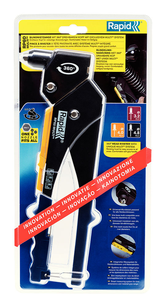 Заклепочник RP60 Multi, 3.2 мм, 4.0 мм, 4.8 мм RAPID 5001140