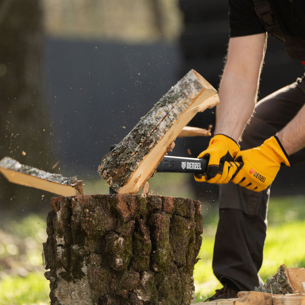 Топор-колун, F5, 1100 гр, двухкомпонентная рукоятка, 500 мм// Denzel