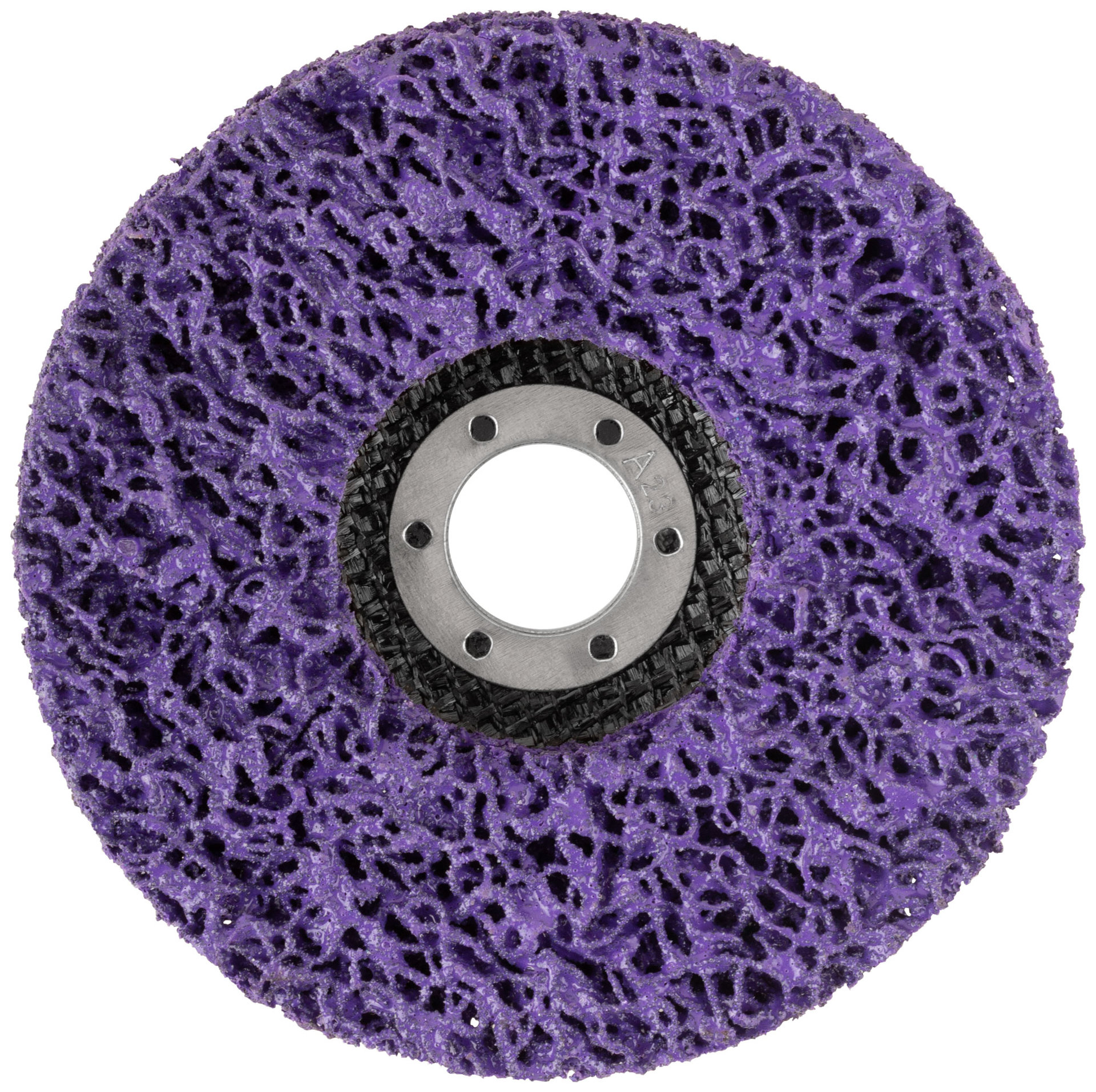 Диск зачистной полимерный, фиолетовый, посадочный диаметр 22,2 мм, 125 мм (39614)
