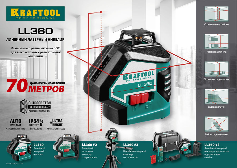 Лазерный нивелир LL360 #2 KRAFTOOL 34645-2