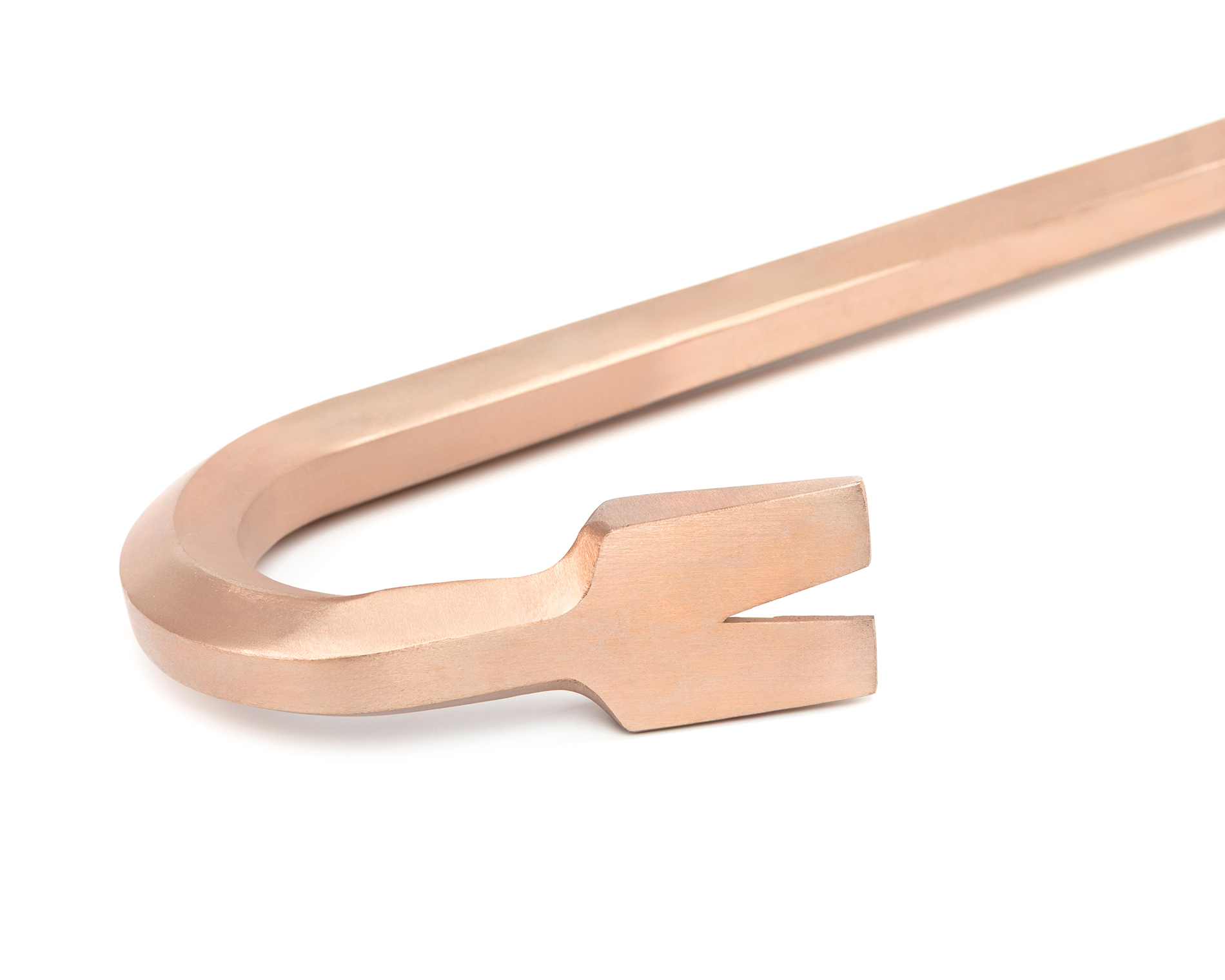 Лом гвоздодер шестигранный ф22х760 мм BeCu искробезопасный 240A-1004, HORTZ