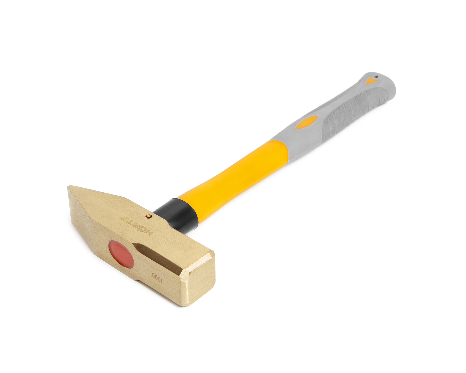 Молоток слесарный 1.0 квадратный боек сплав AlCu искробезопасный с фиберглассовой рукояткой HORTZ