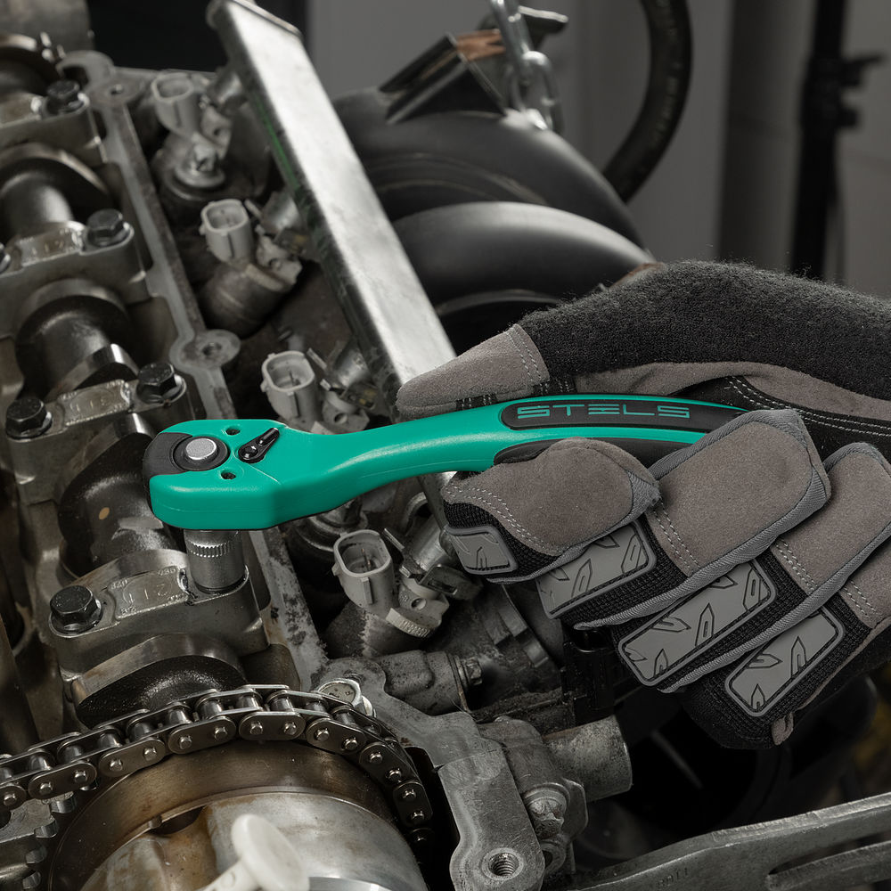 Набор инструментов, 1/4, 3/8, 1/2, Cr-V, S2, усиленный кейс, 216 предметов Stels