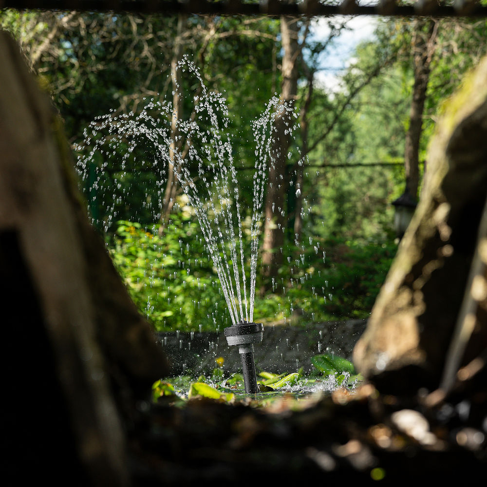 Насос фонтанный FNP110-34, 112 Вт, подъем 3,4 м, 3400 л/ч, колокольчик/каскад/гейзер Denzel (99032)