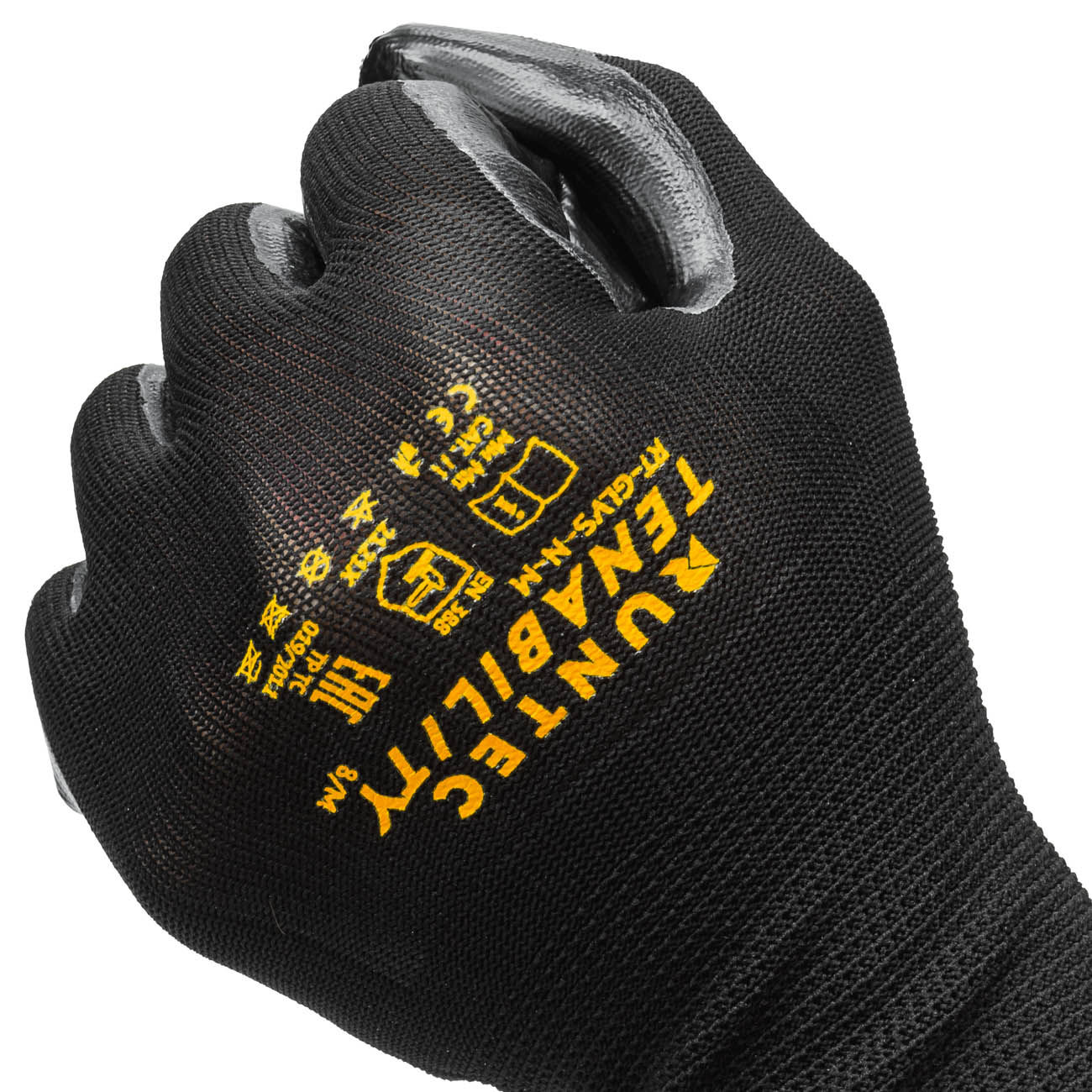 Перчатки защитные маслобензостойкие c нитриловым покрытием, XL (5 пар) RUNTEC RT-GLVS-N-XL-5