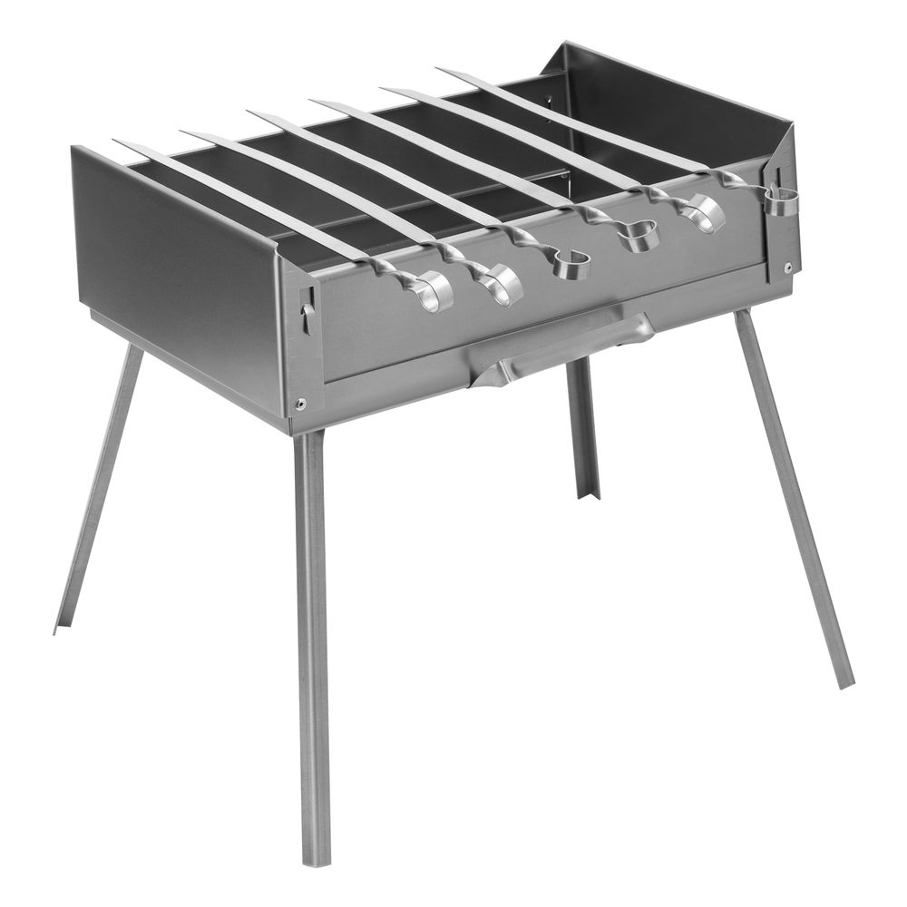 Мангал-дипломат в сумке 410 x 280 x 125, 1.5 мм, 6 шампуров в комплекте, Camping Palisad (69538)
