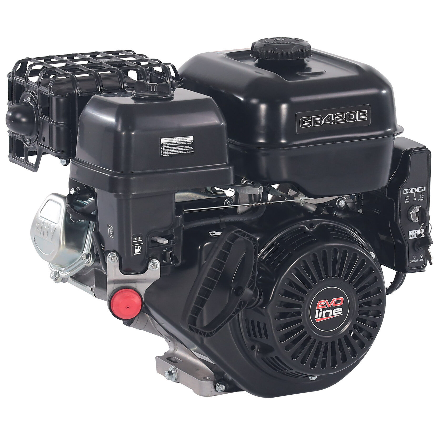 Двигатель бензиновый EVOline GB 420 E 25 мм (произведено Zongshen)