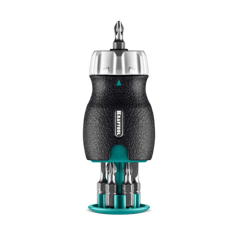 Набор: реверсивная отвертка с битами 6 шт EXTREM Kompakt KRAFTOOL 25877