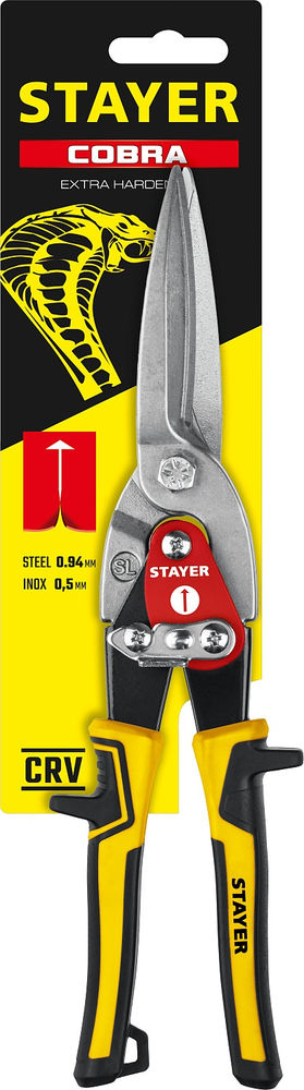 Ножницы по металлу Cobra, 290 мм, прямые удлинённые STAYER 23055-29_z01