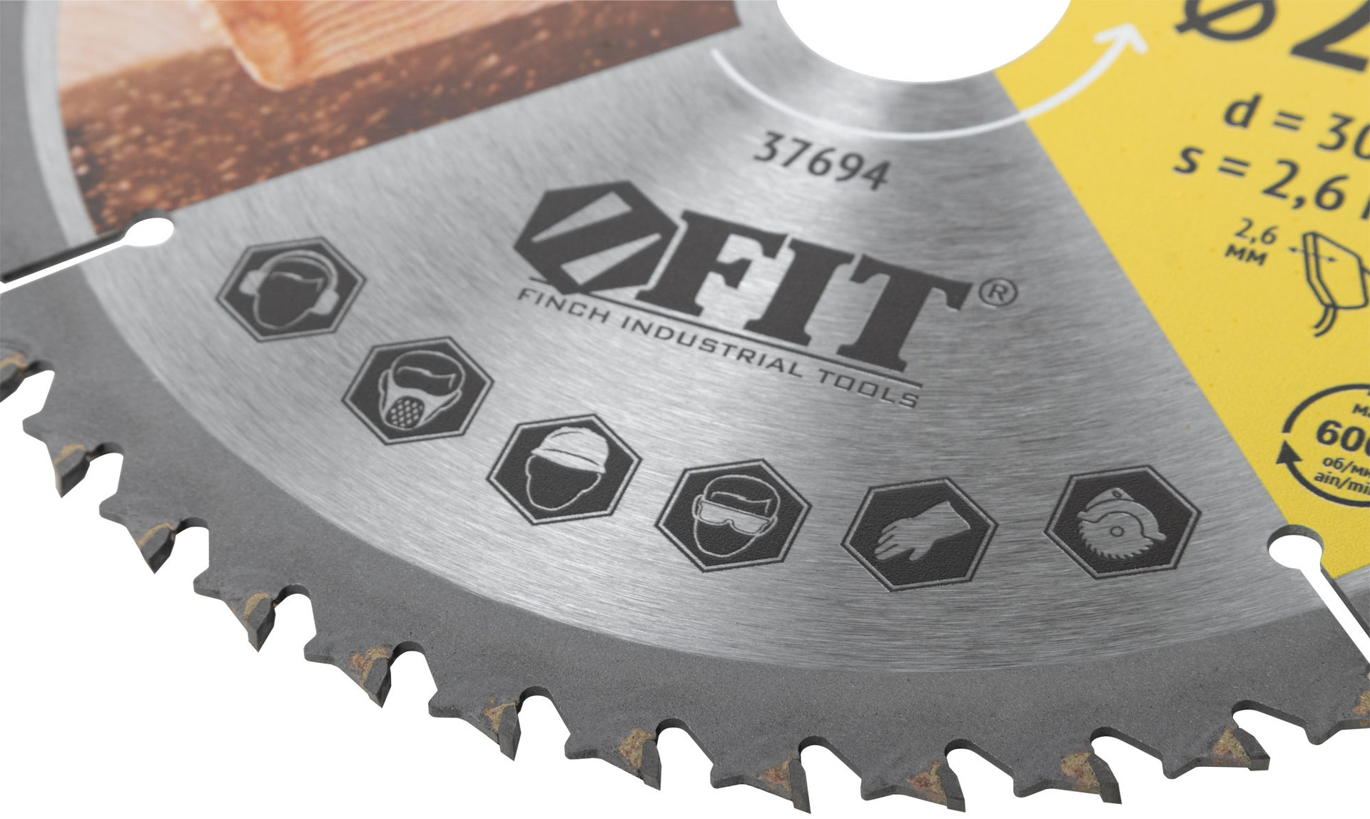 Диск пильный для циркулярных пил по дереву, спец. форма зуба 210 х 30/25,4 х 48Т (37694)