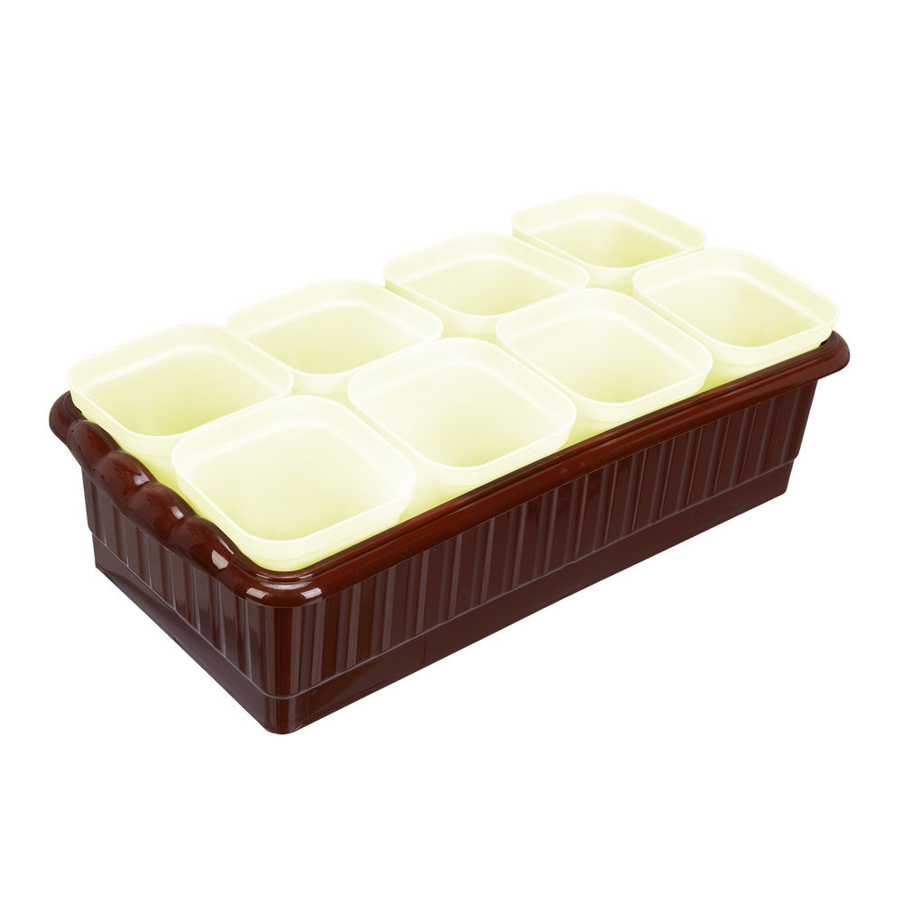 Набор для рассады, поддон 322х166х82 мм, 8 горшочков по 250 мл с выдвижным дном Palisad (643448)