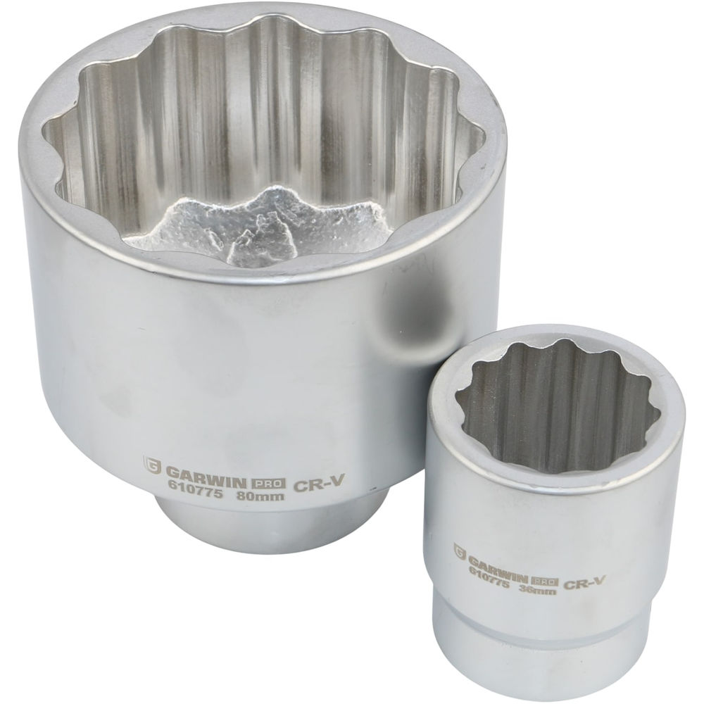 Набор торцевых головок 1, 12 гр., 14 пр., 36-80 мм, GARWIN PRO, 644040-12