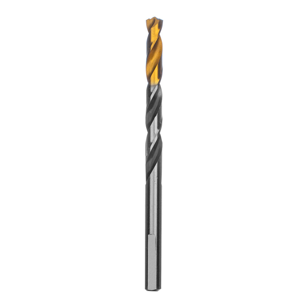 Сверло спиральное по металлу 6,5 x 93мм, Р6М5, Golden Tip, многогранная заточка Denzel (718279)