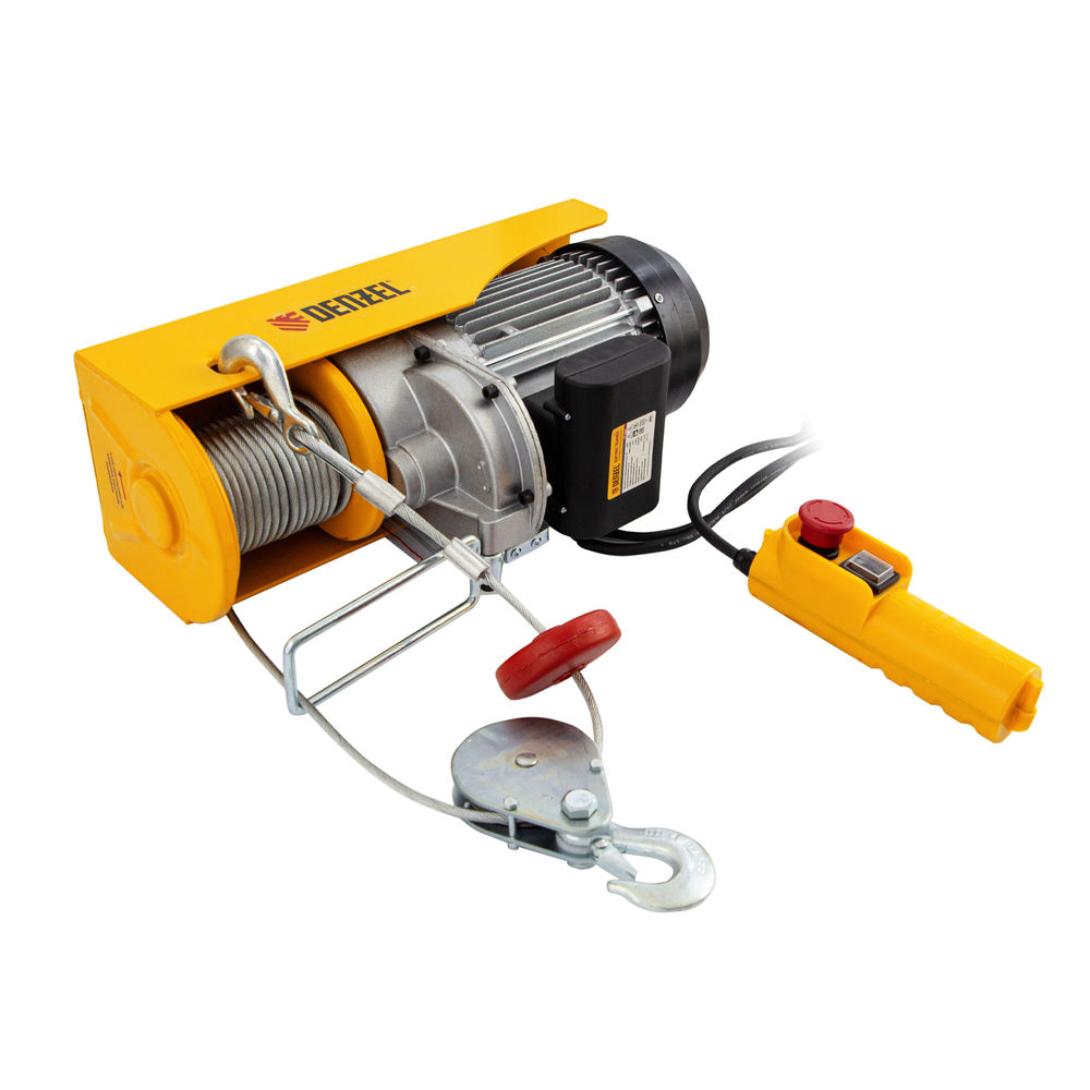 Тельфер электрический TF-1200,1.2 т, 1800 Вт, высота 12 м, 8 м/мин Denzel (52018)